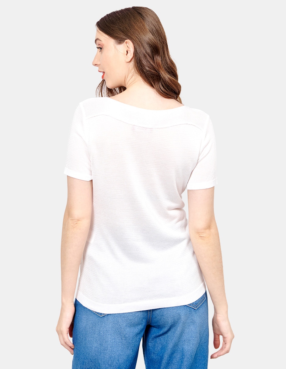 Blusa manga corta para mujer