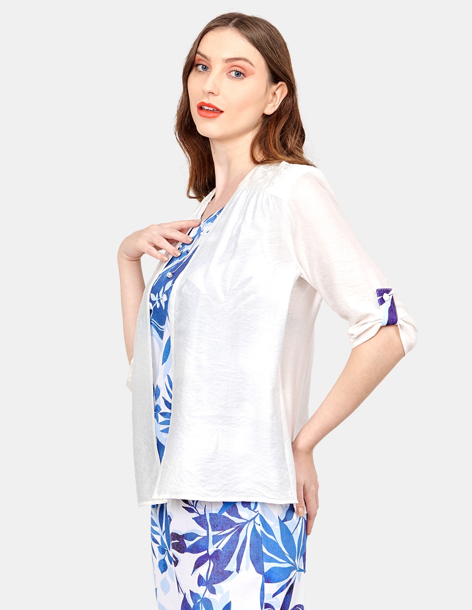 Blusa manga 3/4 para mujer