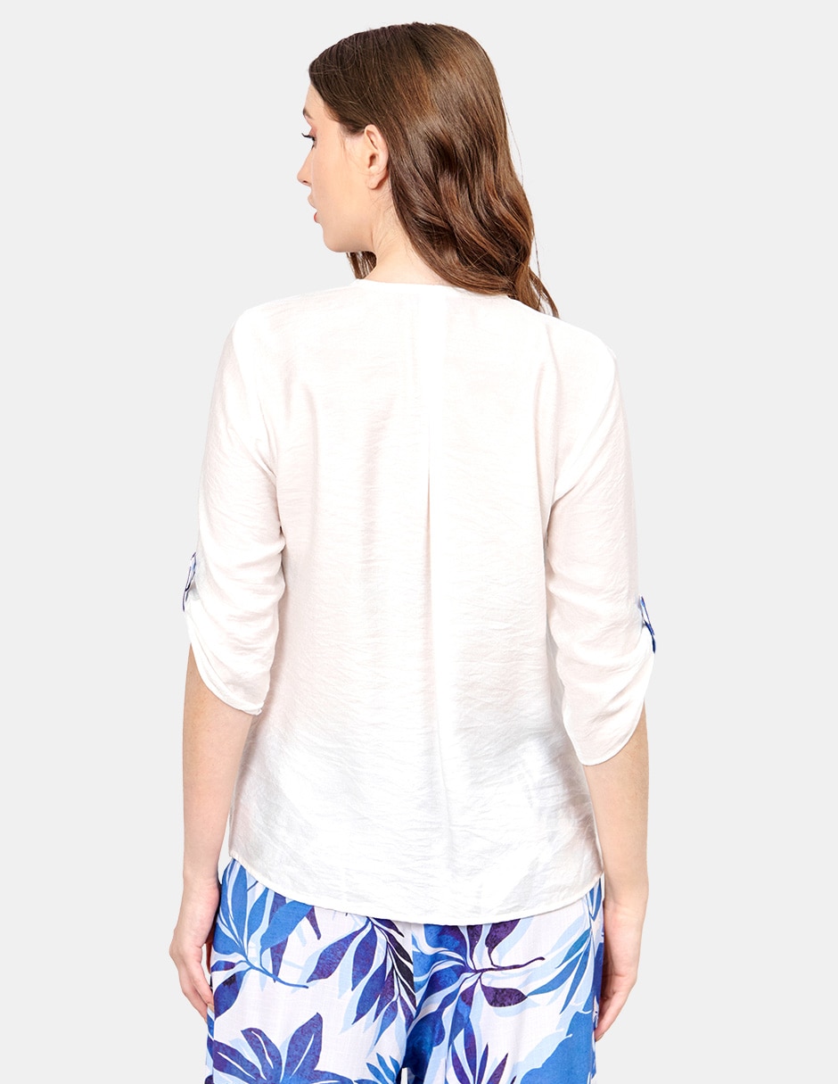 Blusa manga 3/4 para mujer