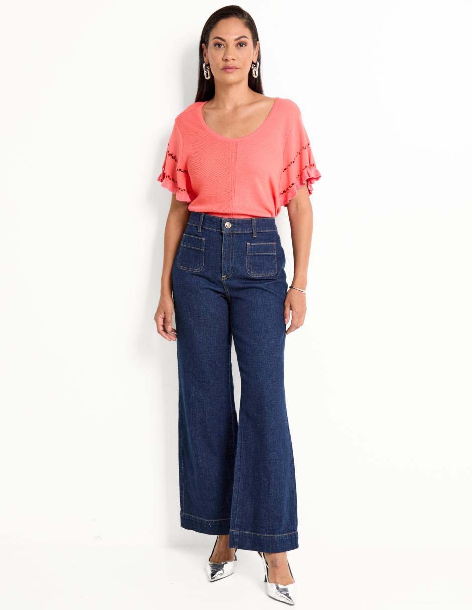 Suéter cuello redondo para mujer