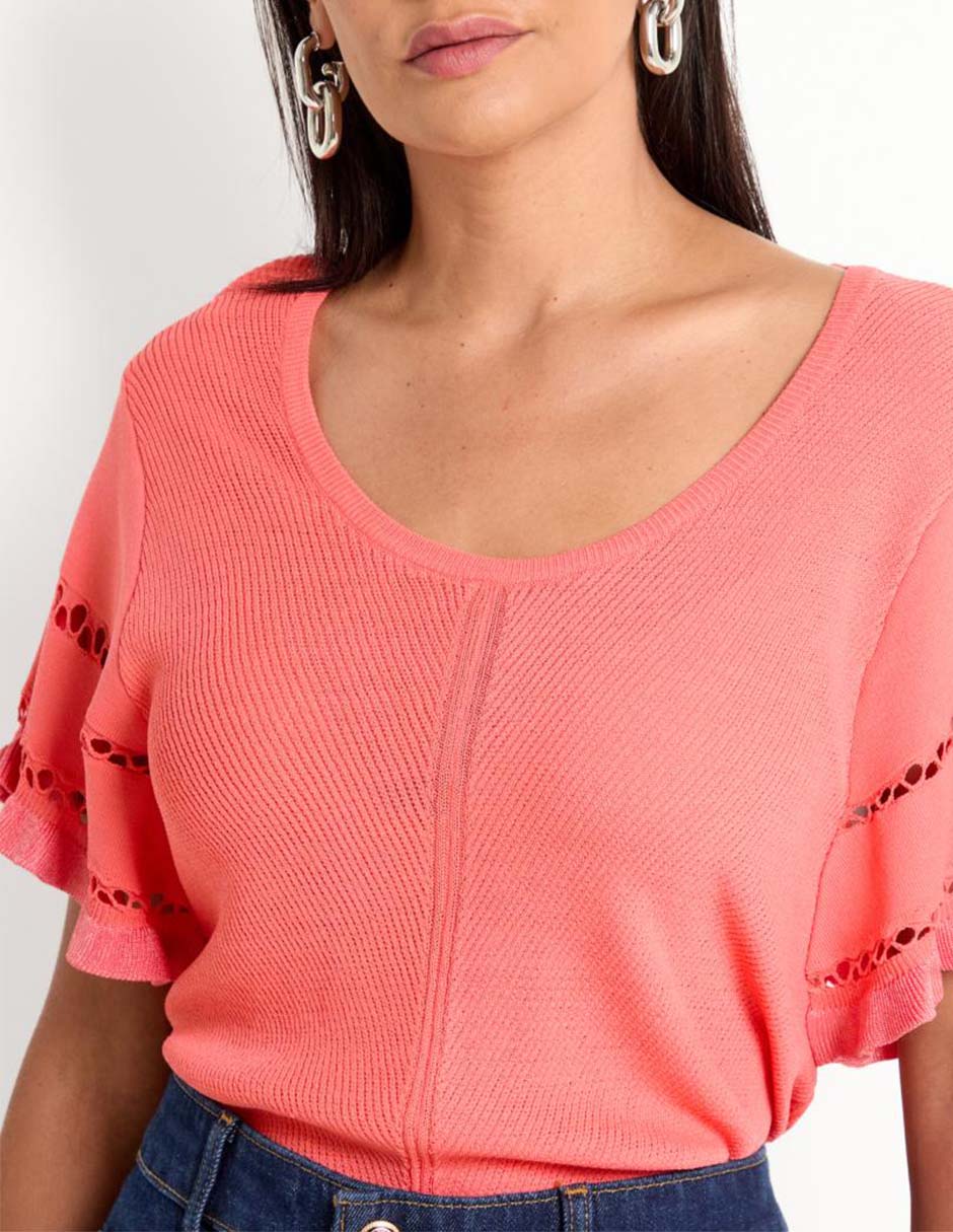 Suéter cuello redondo para mujer