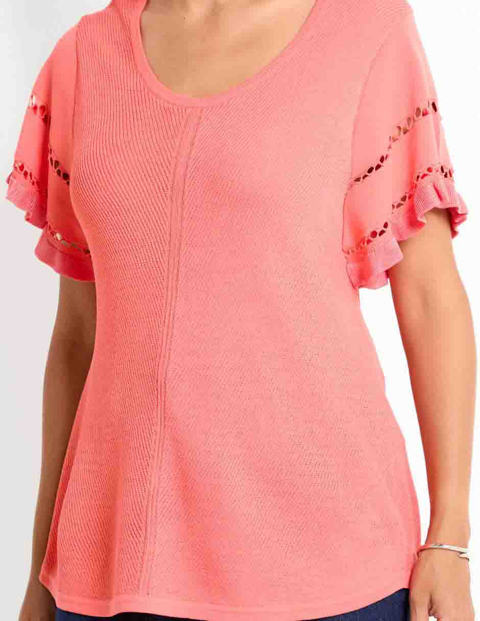 Suéter cuello redondo para mujer