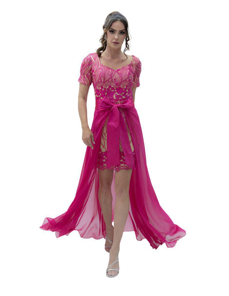 Vestido maxi de fiesta escote V