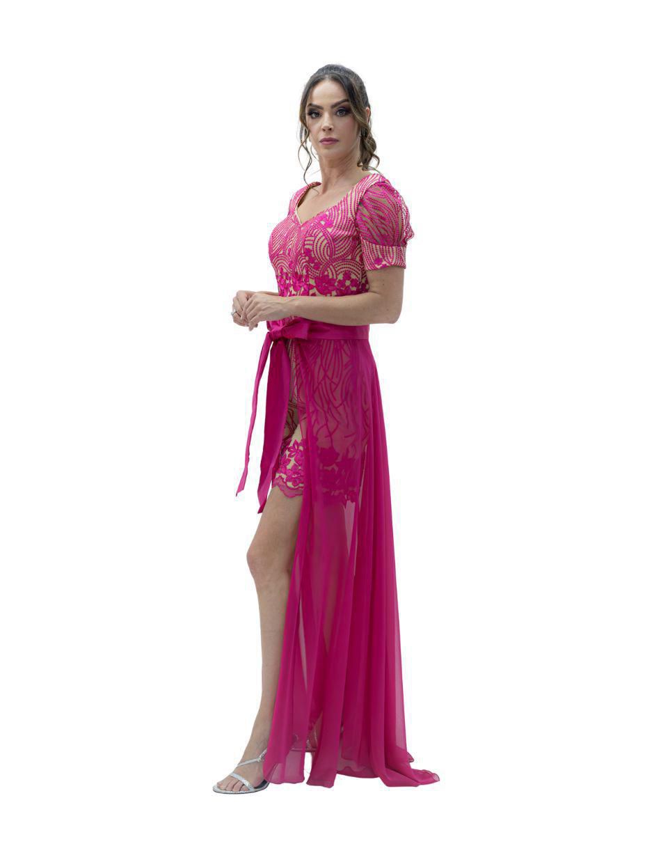 Vestido maxi de fiesta escote V