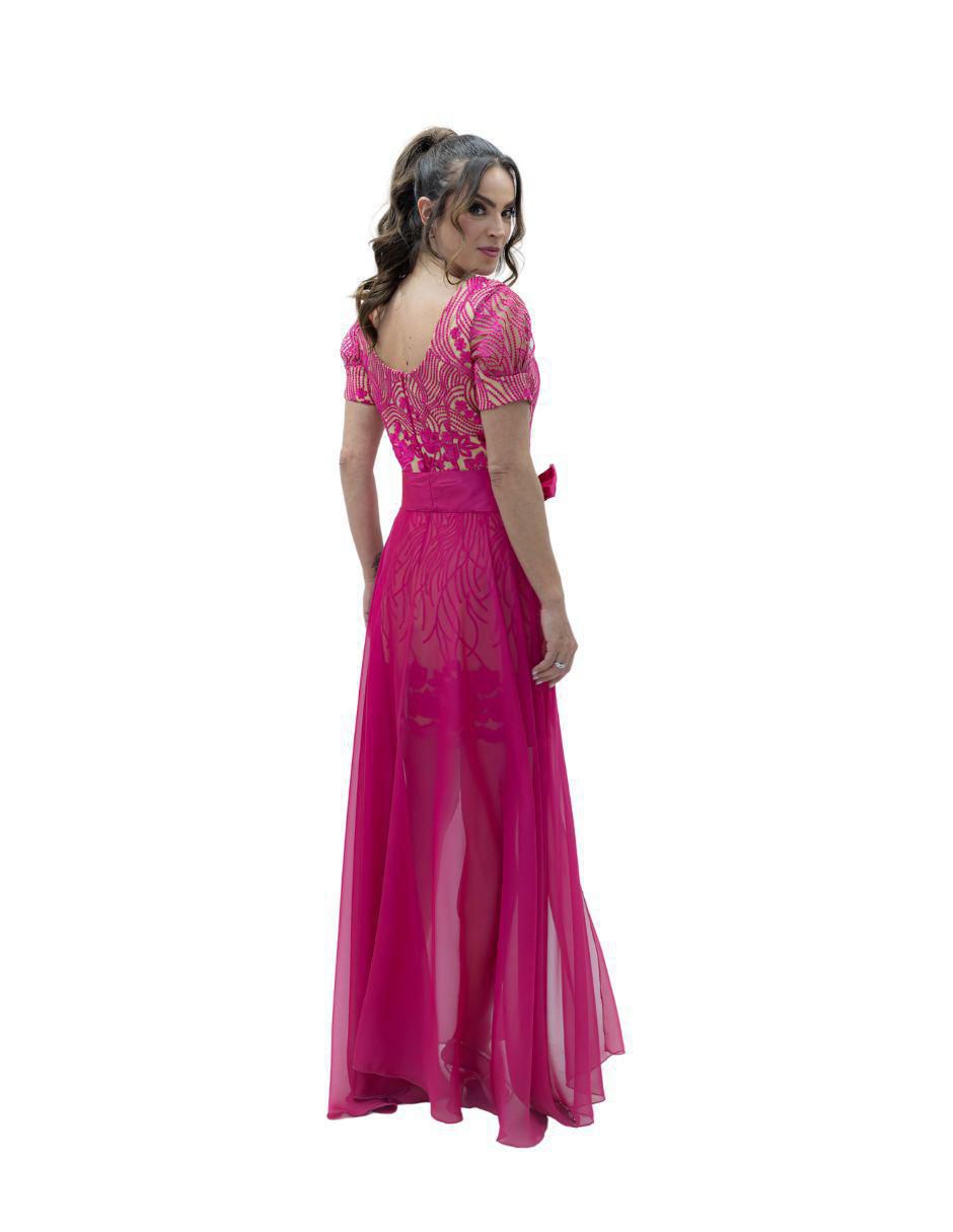 Vestido maxi de fiesta escote V