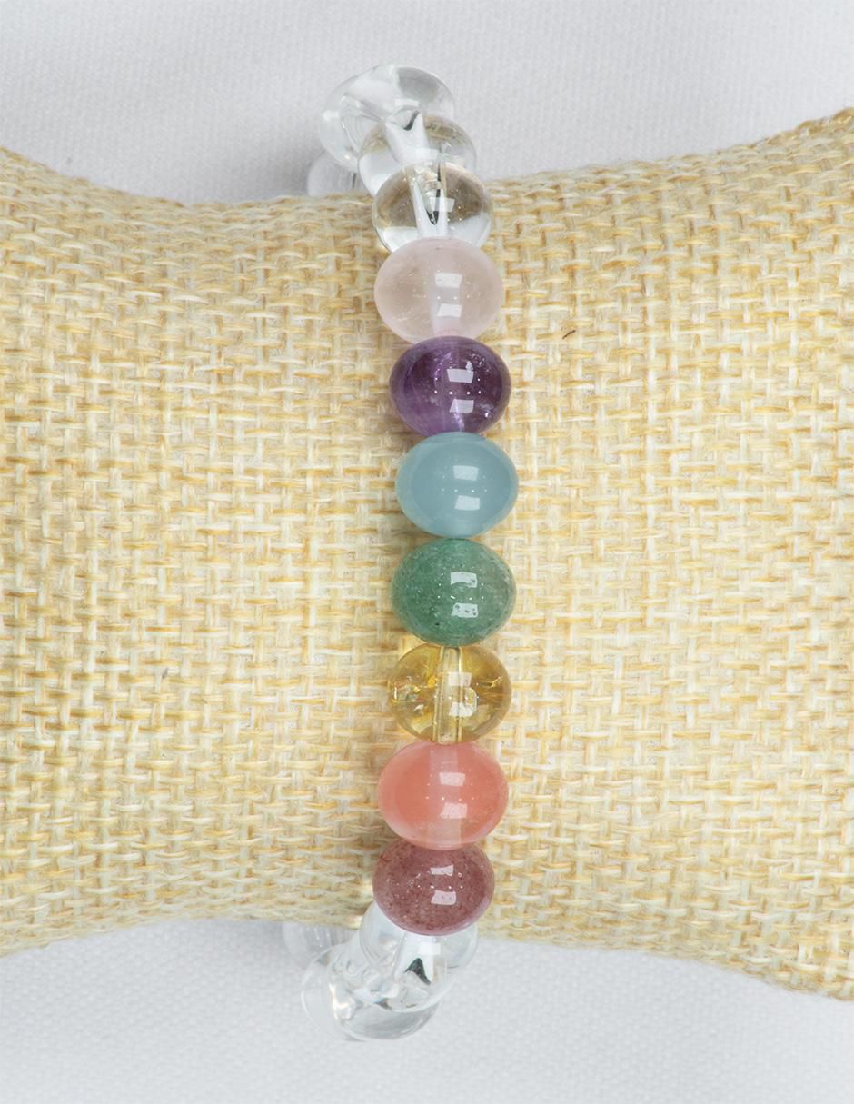 Pulsera con cristal Blanco Claridad acabado pulido 3