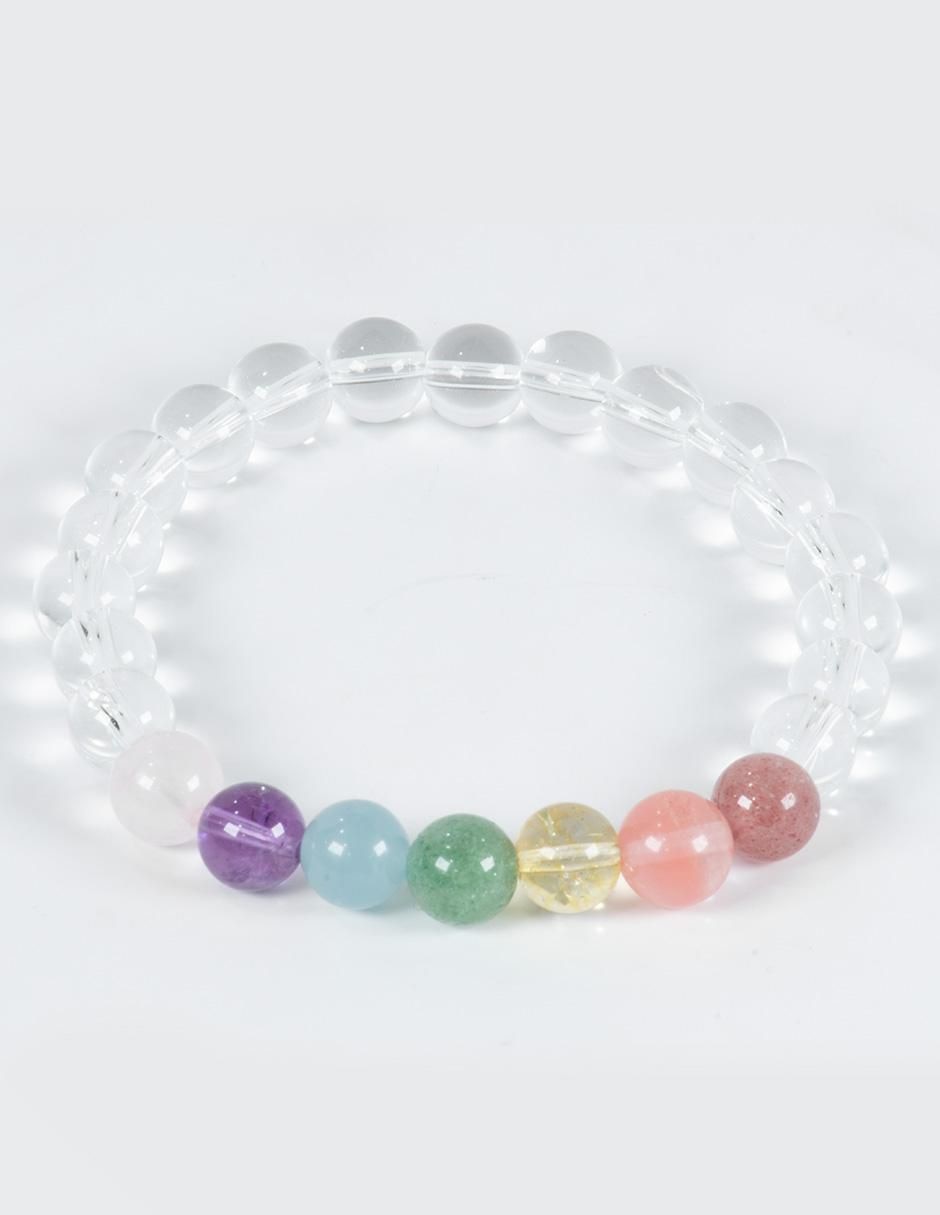 Pulsera con cristal Blanco Claridad acabado pulido 6