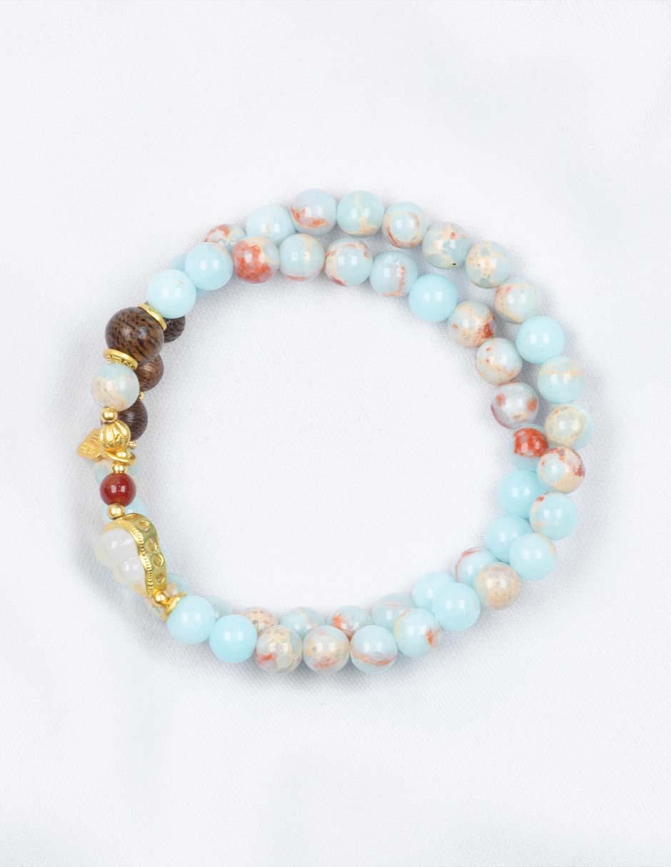 Pulsera con jade Shoushan Purifica acabado pulido 3