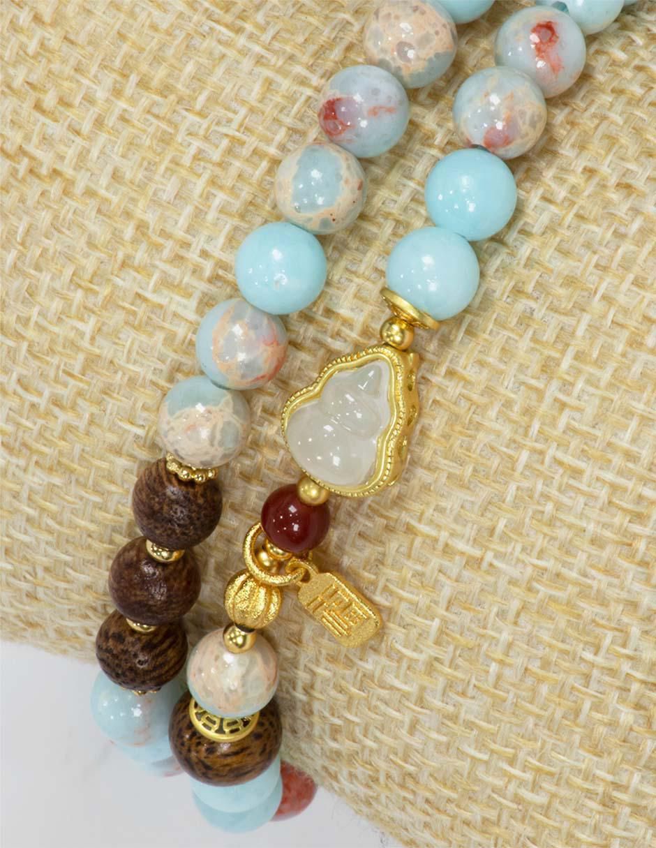 Pulsera con jade Shoushan Purifica acabado pulido 4
