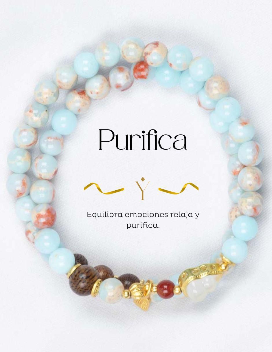 Pulsera con jade Shoushan Purifica acabado pulido 7