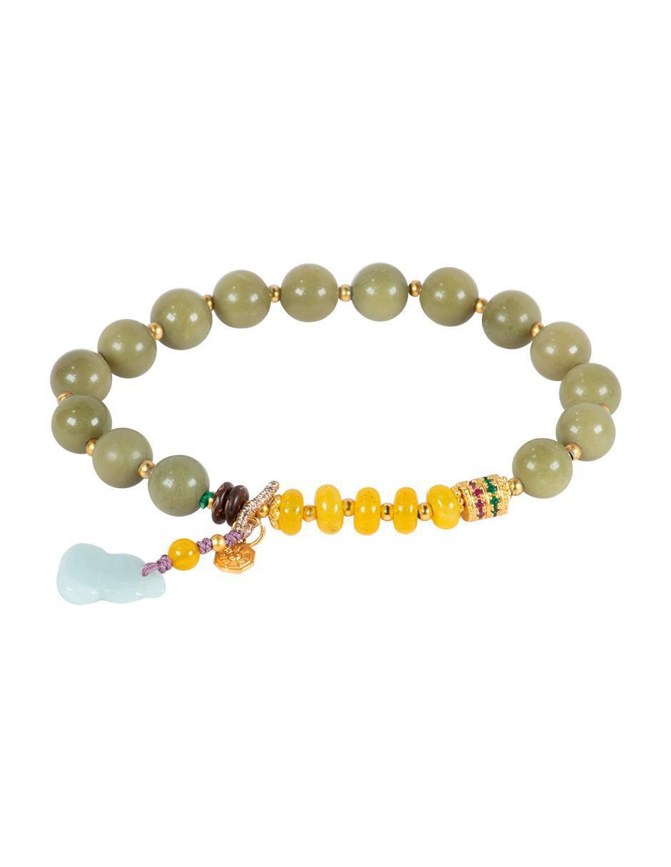 Pulsera con jade Equilibrio acabado pulido 1