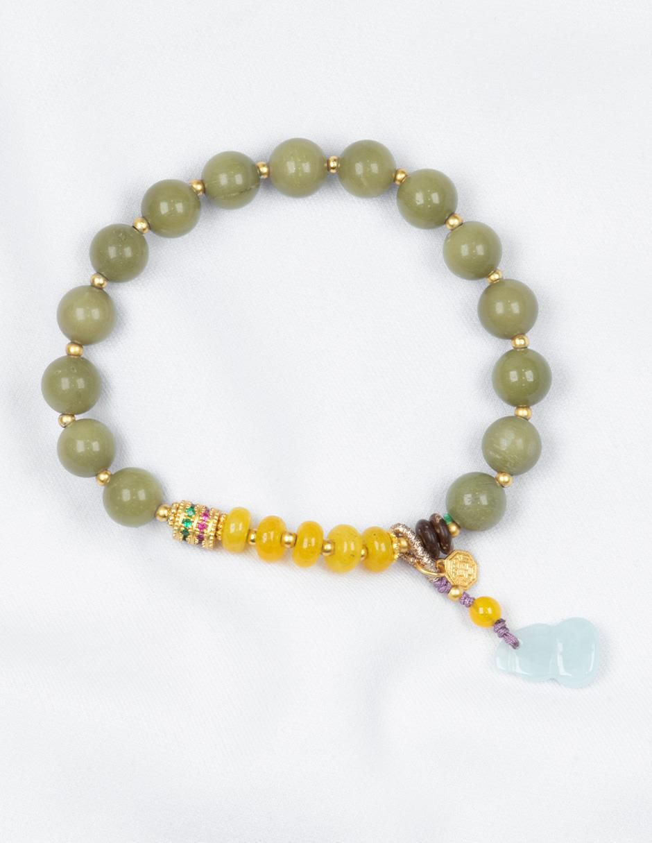 Pulsera con jade Equilibrio acabado pulido 3
