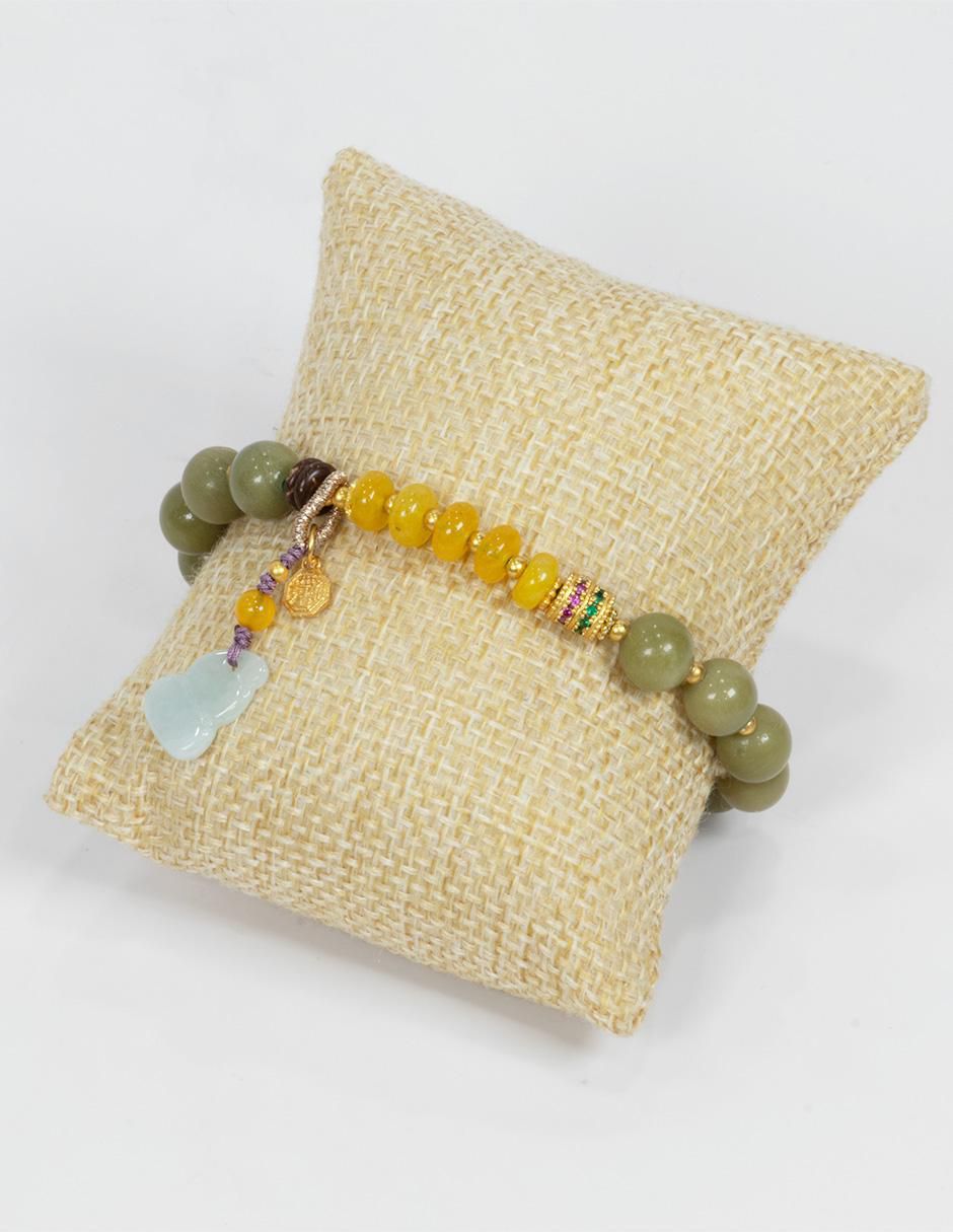 Pulsera con jade Equilibrio acabado pulido 5