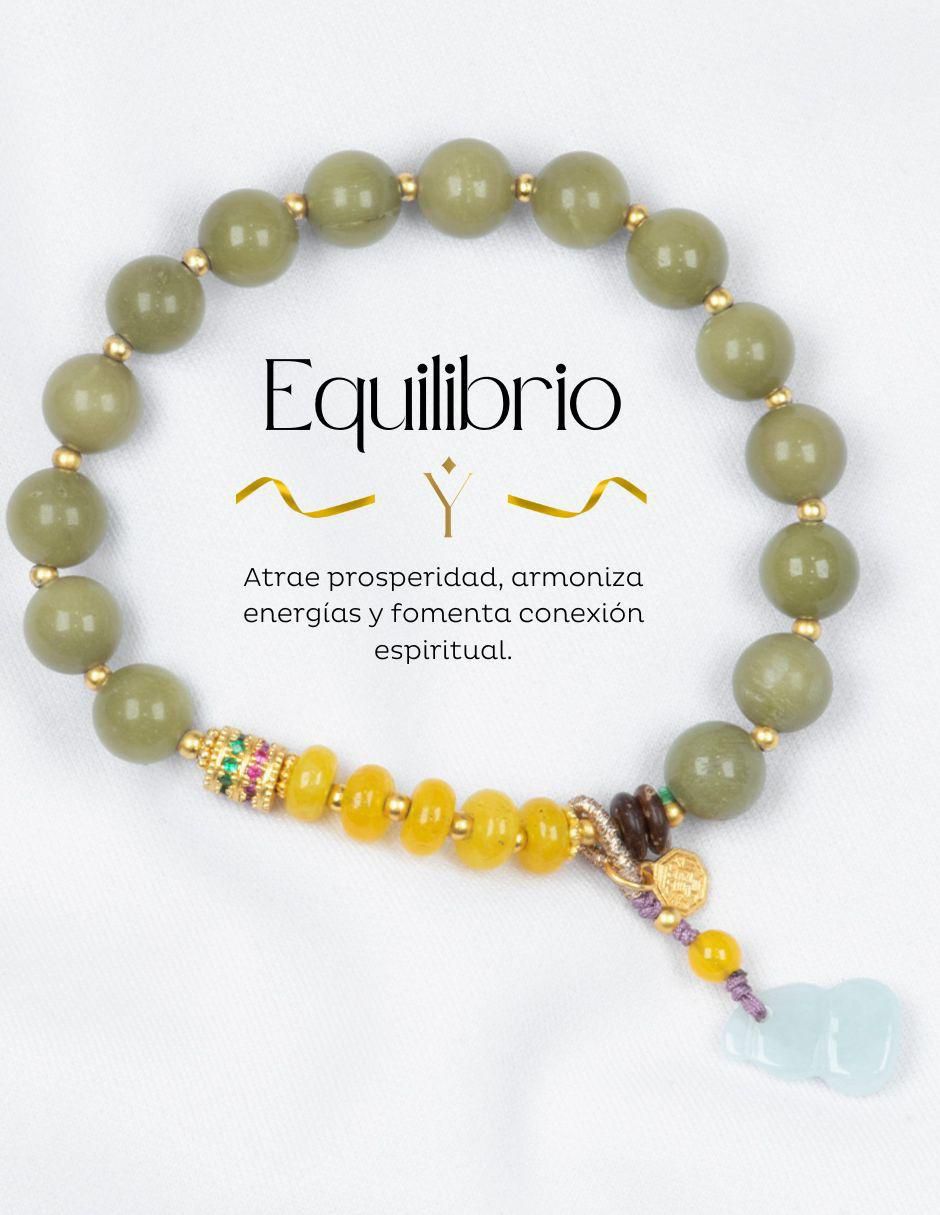 Pulsera con jade Equilibrio acabado pulido 7
