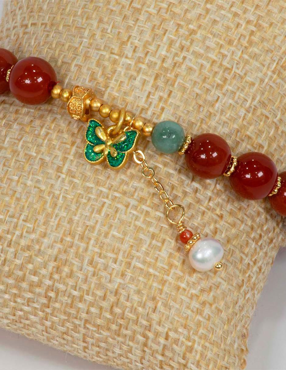 Pulsera con jade Jadeita Vitalidad acabado pulido 4