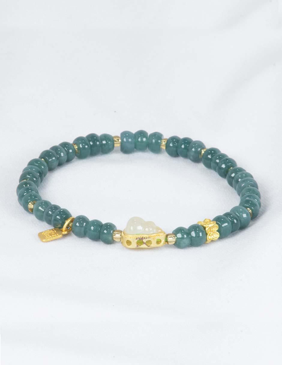 Pulsera con jade Agua Emociones acabado pulido 2