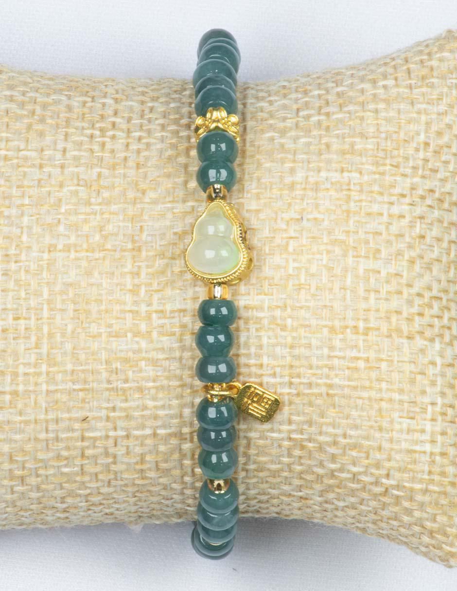 Pulsera con jade Agua Emociones acabado pulido 4