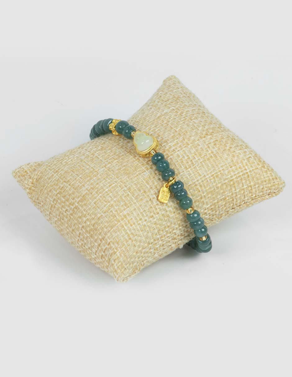 Pulsera con jade Agua Emociones acabado pulido 5