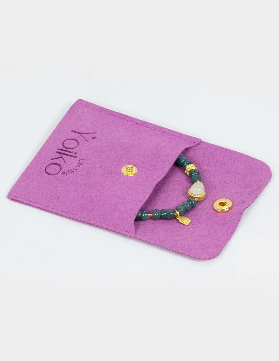 Pulsera con jade Agua Emociones acabado pulido 6