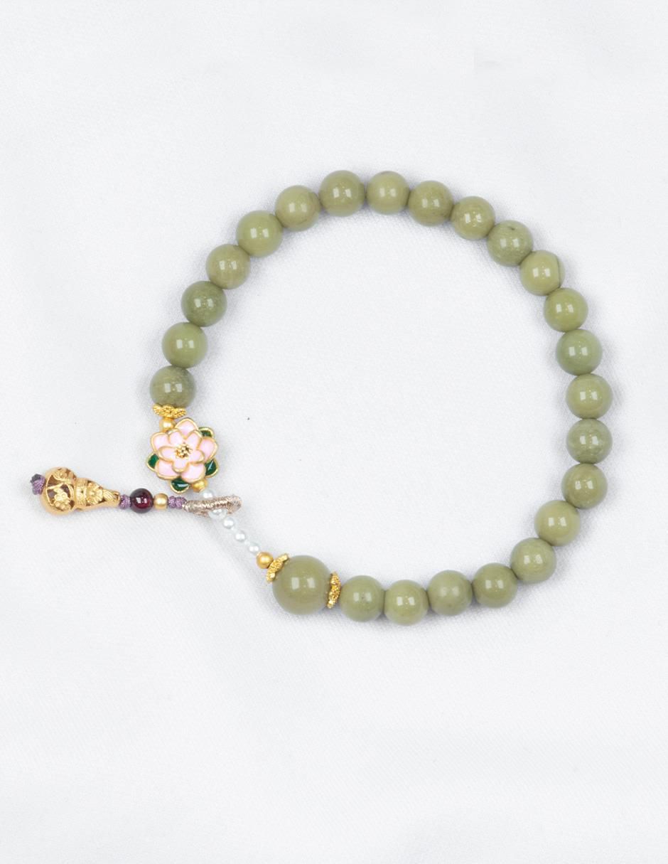 Pulsera con granate Perla Energía acabado pulido 3