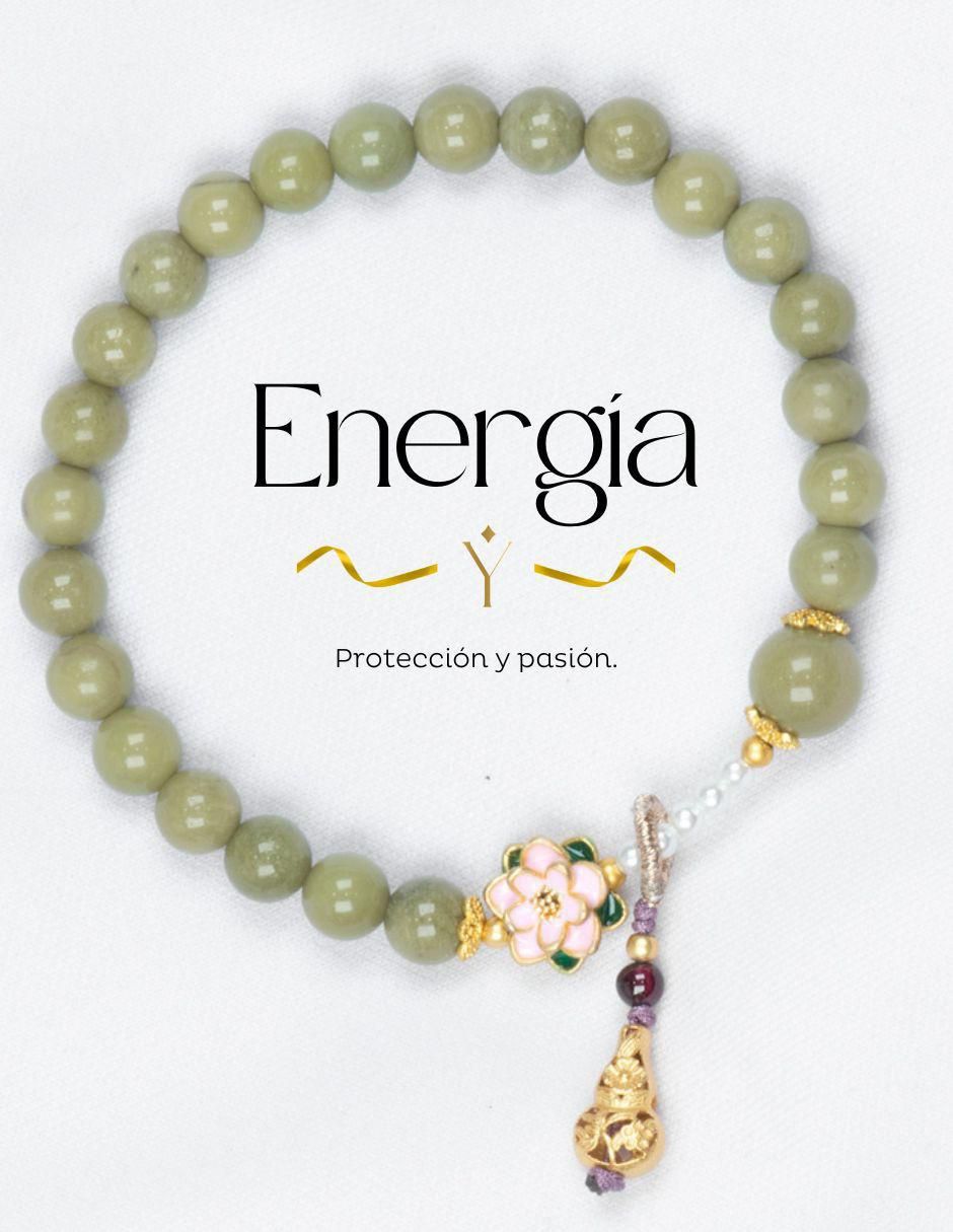 Pulsera con granate Perla Energía acabado pulido 7