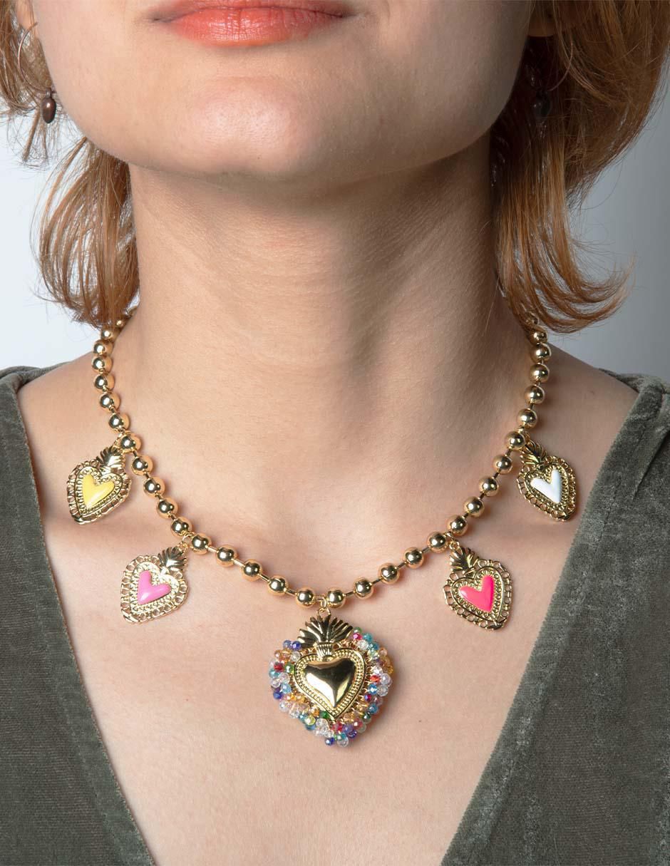 Collar corazón Milagritos 4