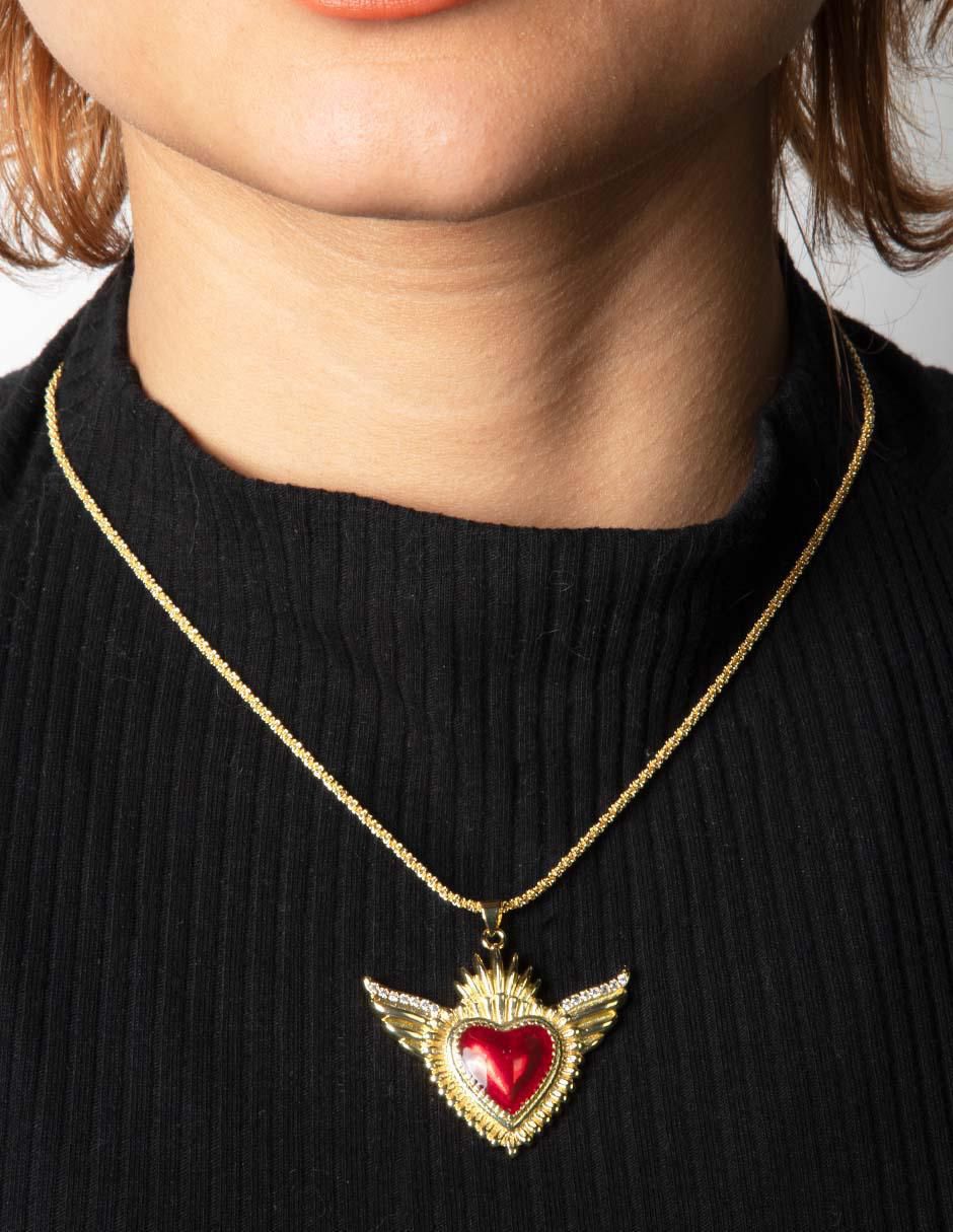 Collar corazón Milagritos 4