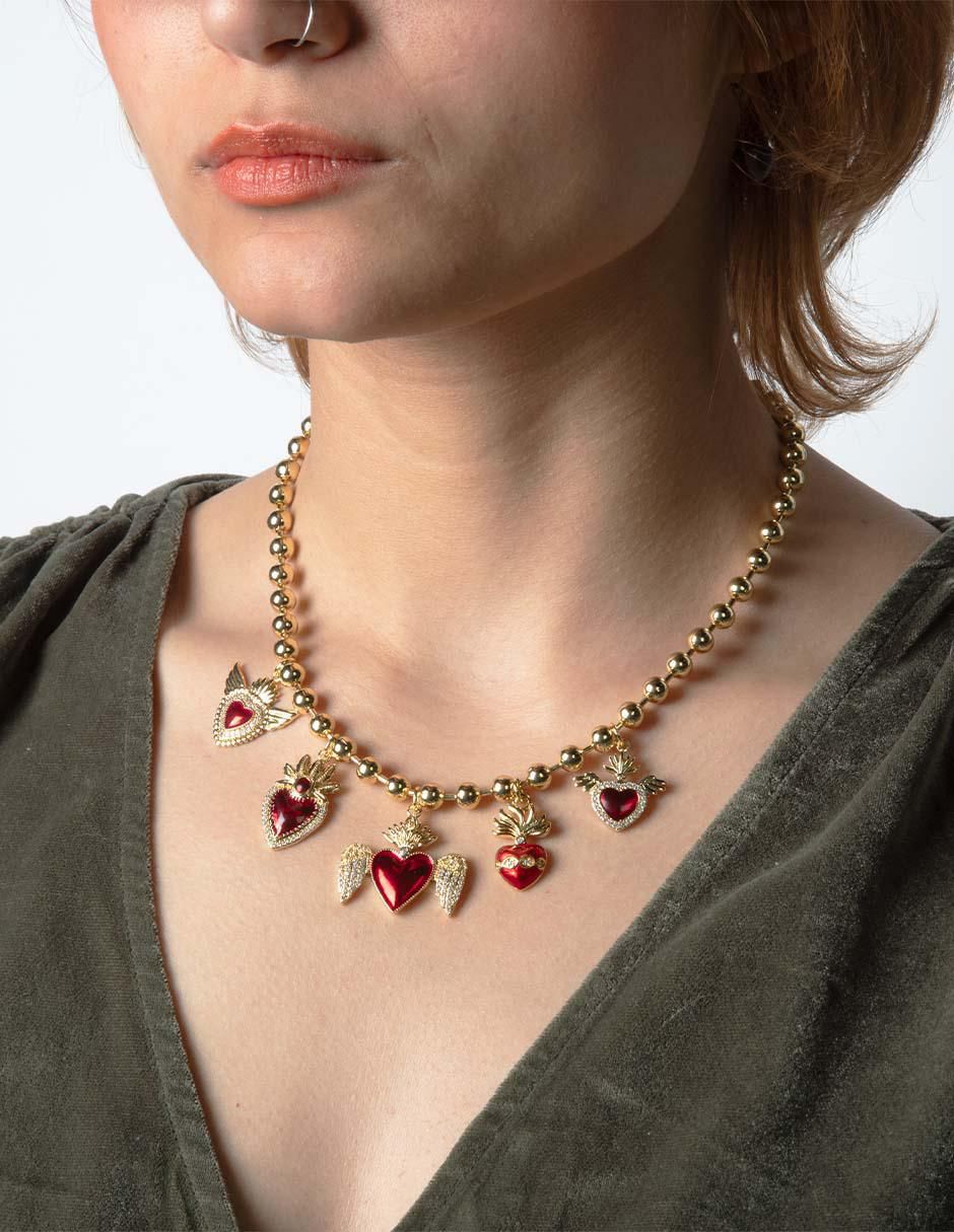 Collar corazón Milagritos 4