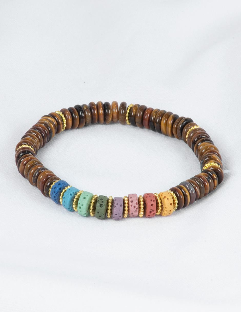 Pulsera con ojo de tigre Protección acabado brillante