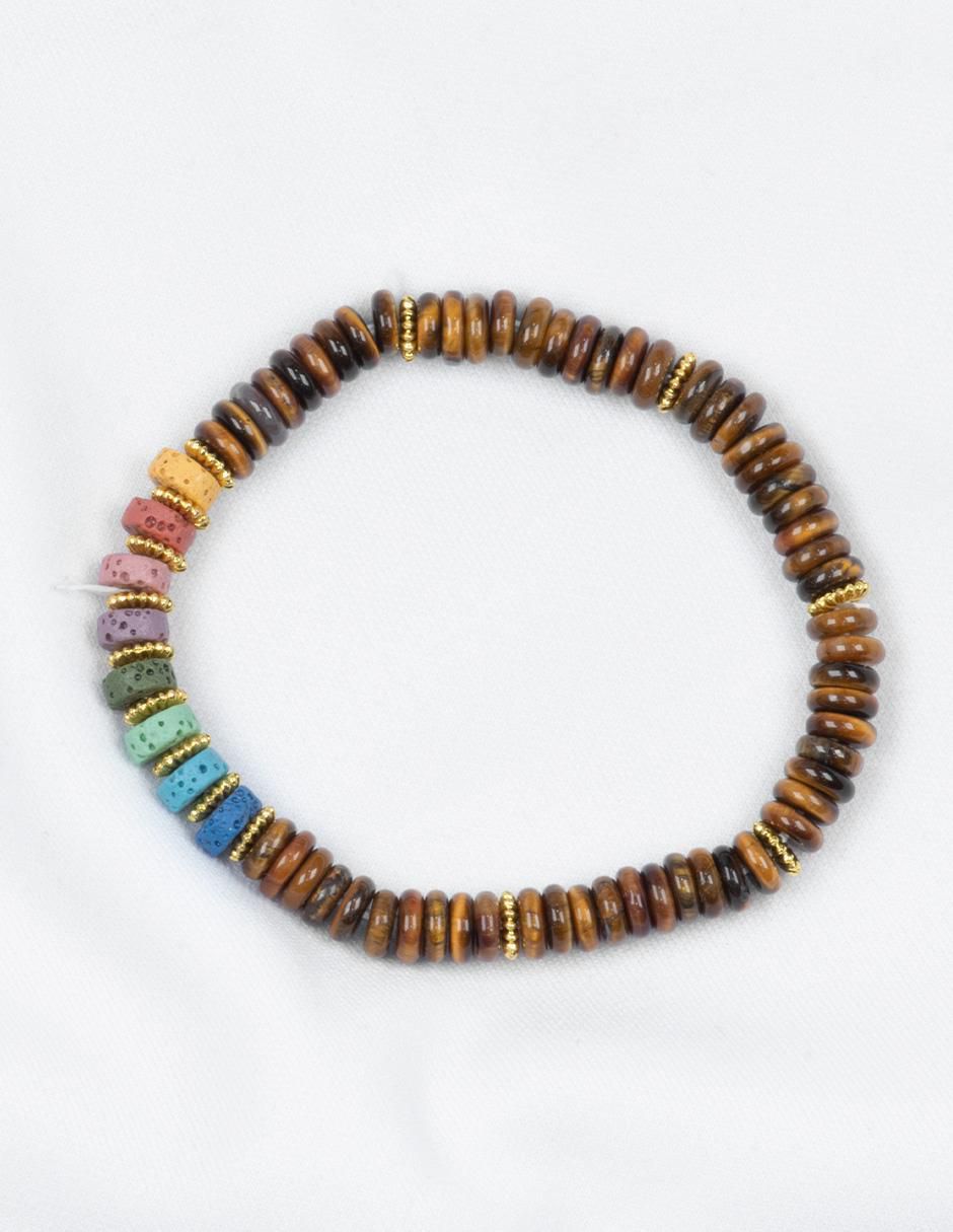 Pulsera con ojo de tigre Protección acabado brillante