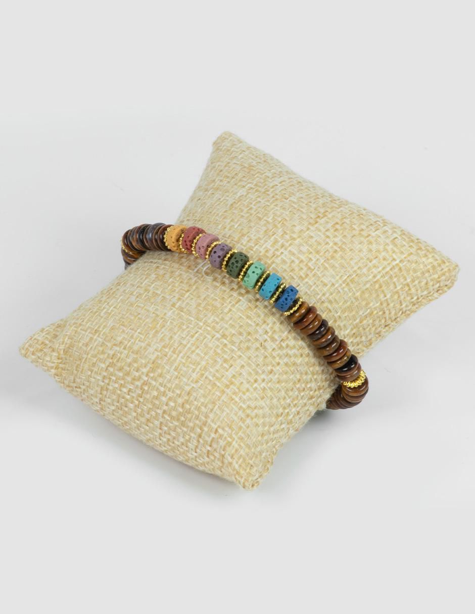 Pulsera con ojo de tigre Protección acabado brillante 5