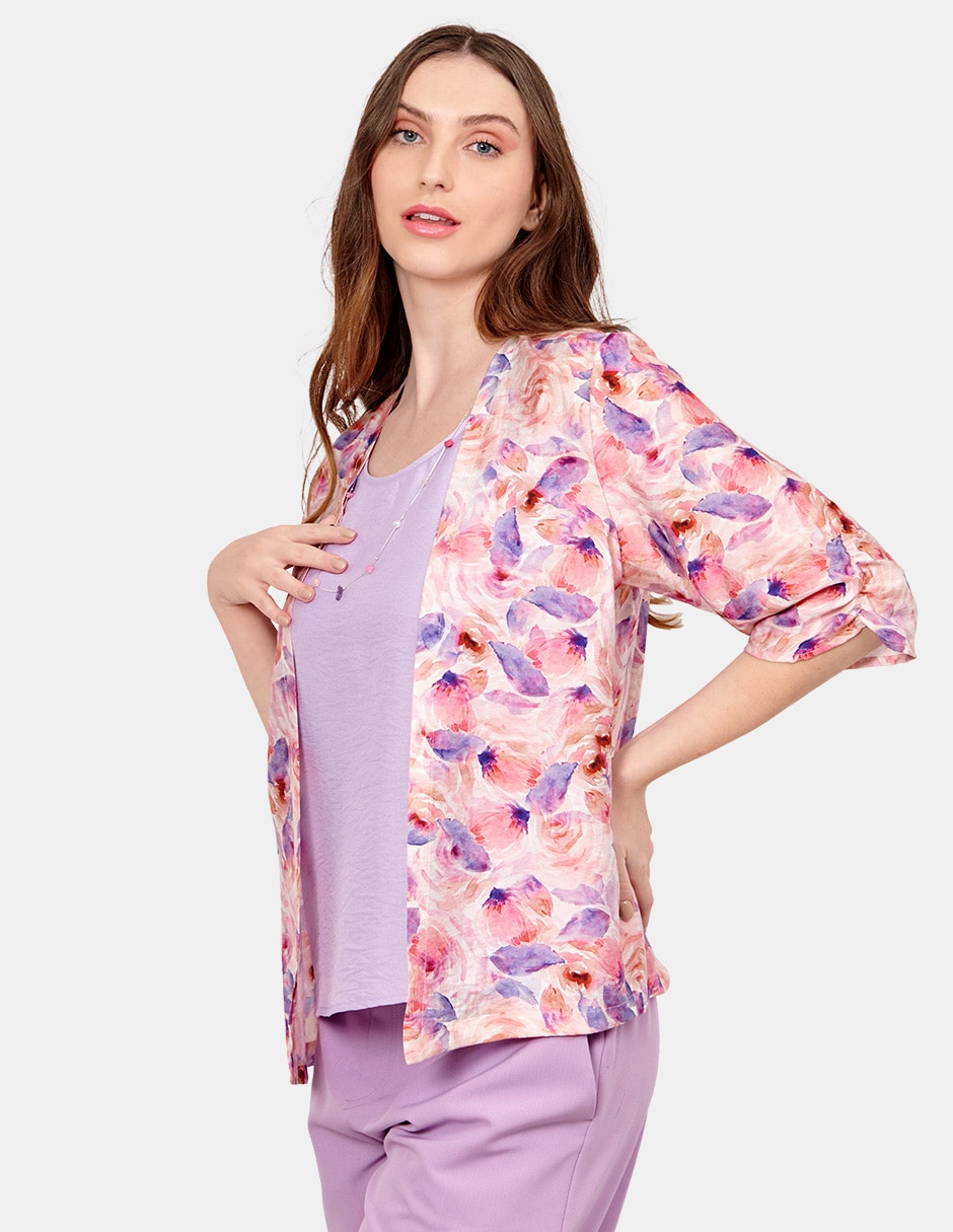 Blusa manga 3/4 para mujer