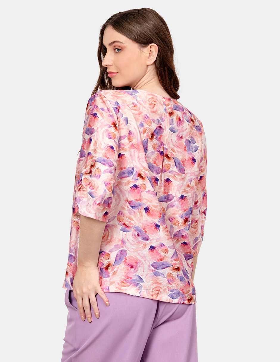 Blusa manga 3/4 para mujer
