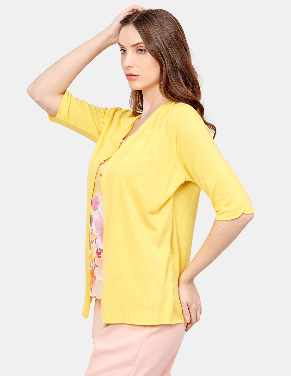 Blusa manga 3/4 para mujer