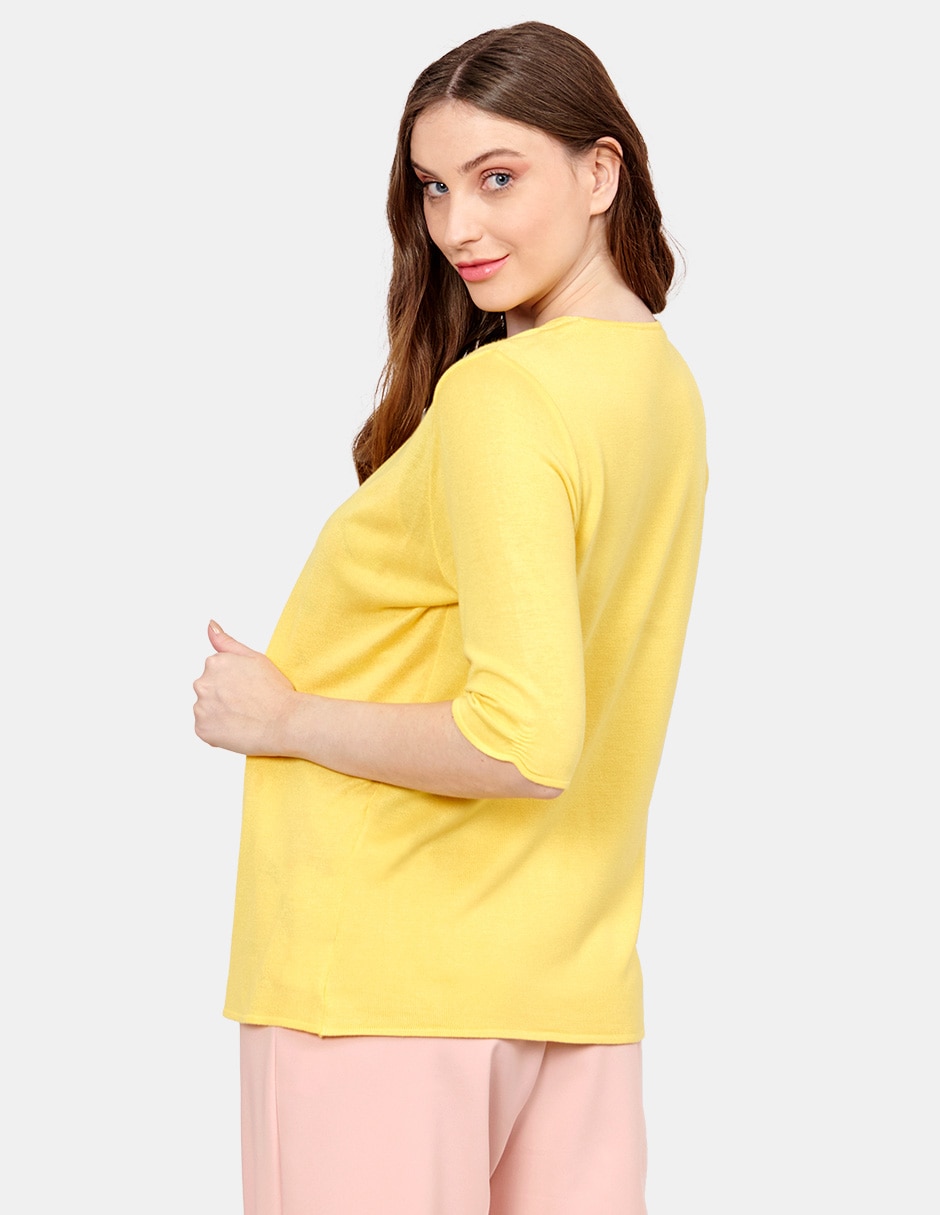 Blusa manga 3/4 para mujer