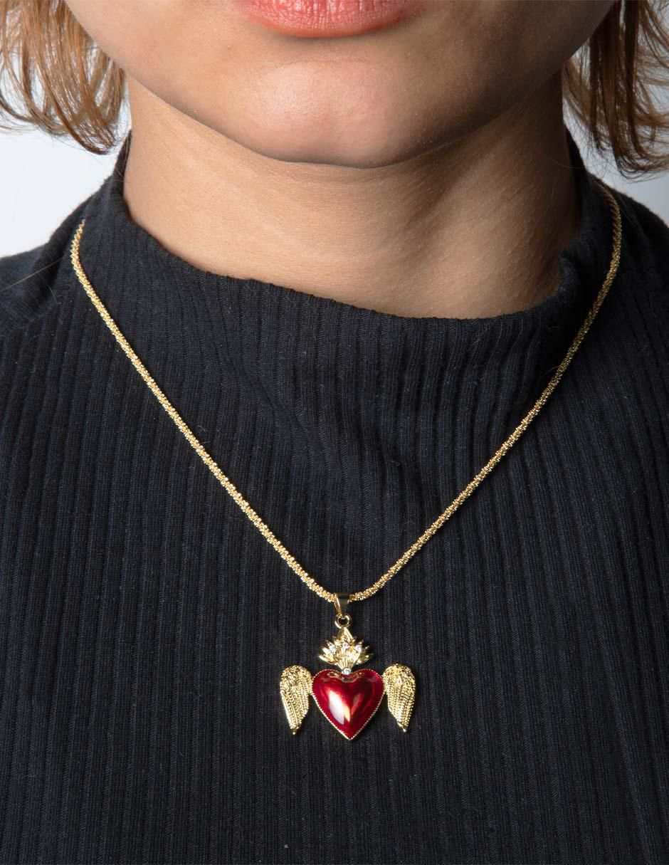 Collar corazón Milagritos 4