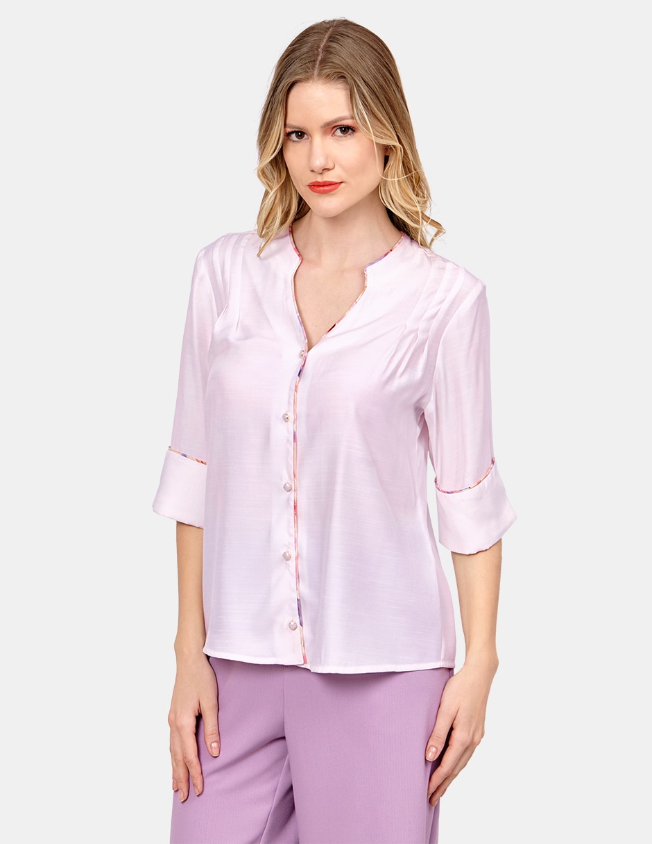 Blusa camisera manga 3/4 para mujer Blusa camisera manga 3/4 para mujer