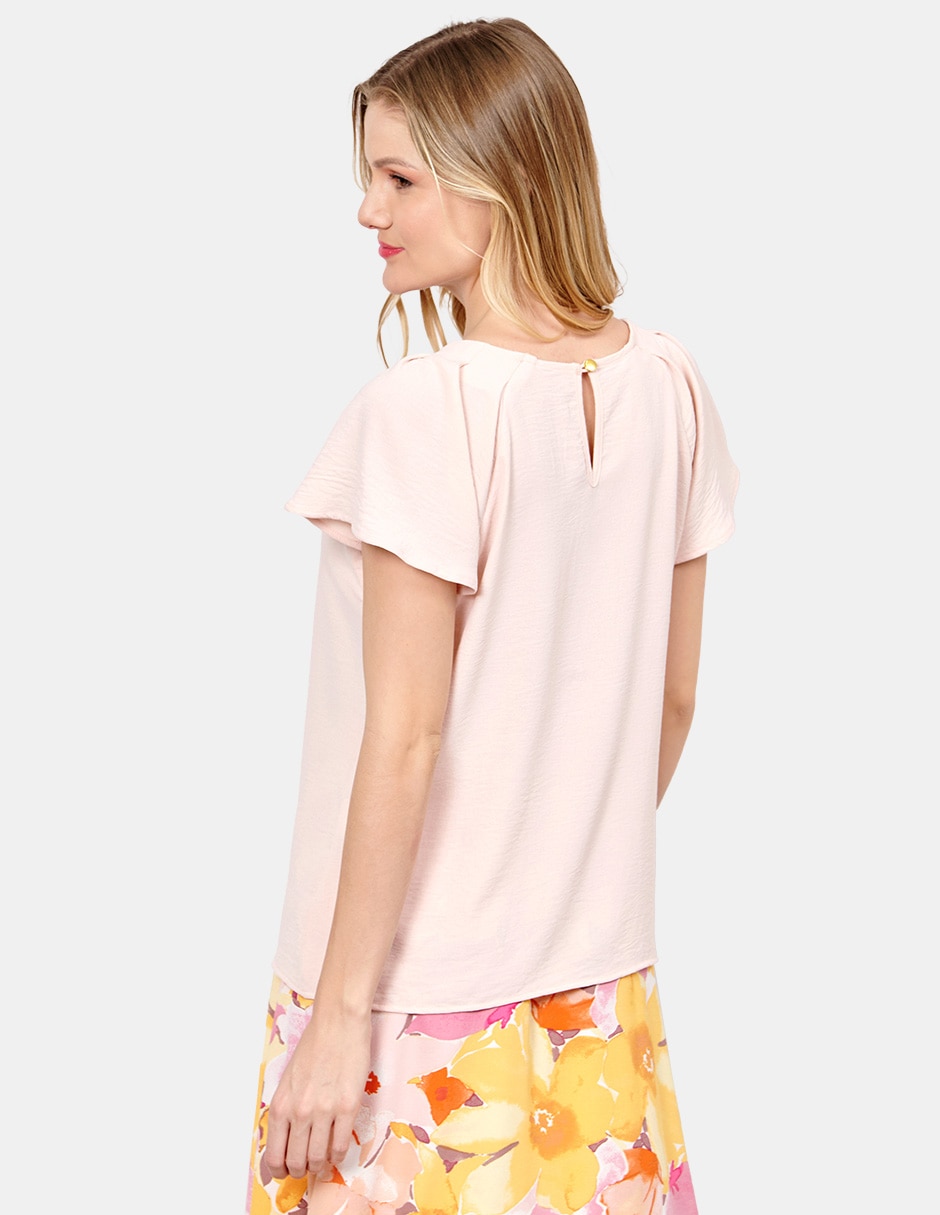 Blusa manga corta para mujer