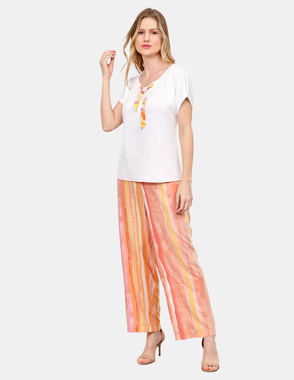 Blusa manga corta para mujer