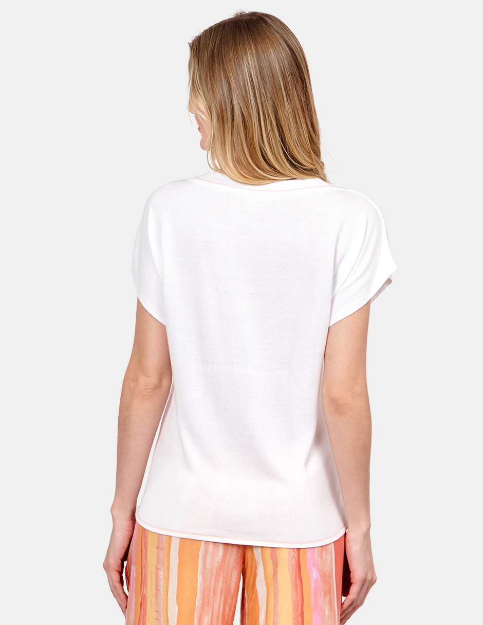 Blusa manga corta para mujer
