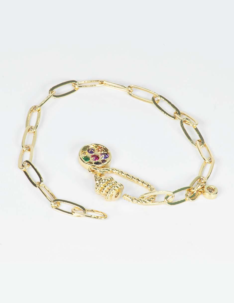 Pulsera con zirconia Iris acabado baño de oro 14 K 2