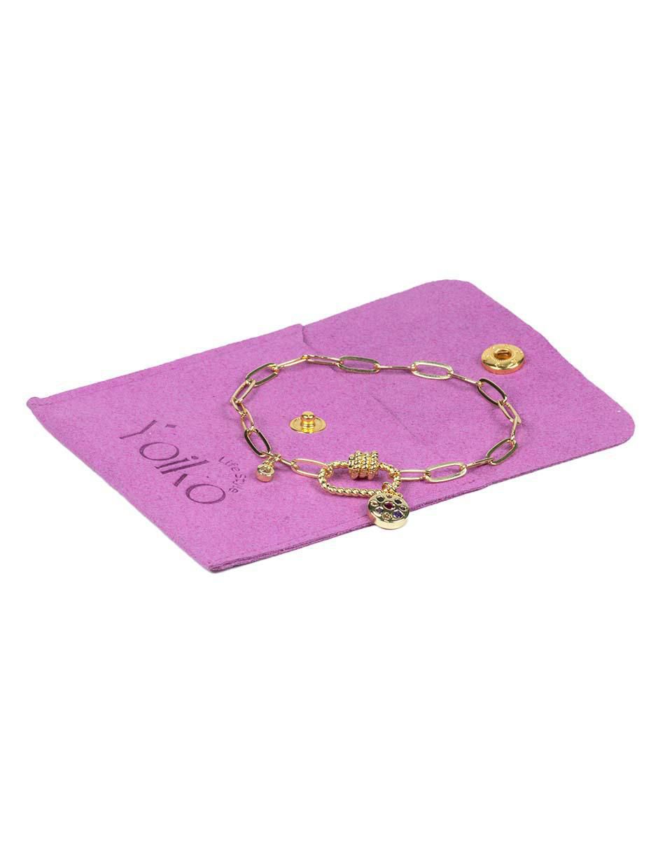 Pulsera con zirconia Iris acabado baño de oro 14 K 4
