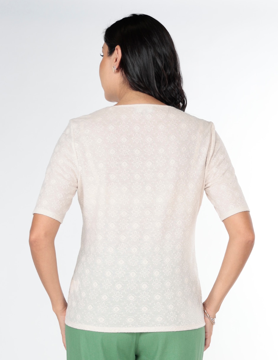 Blusa manga corta para mujer