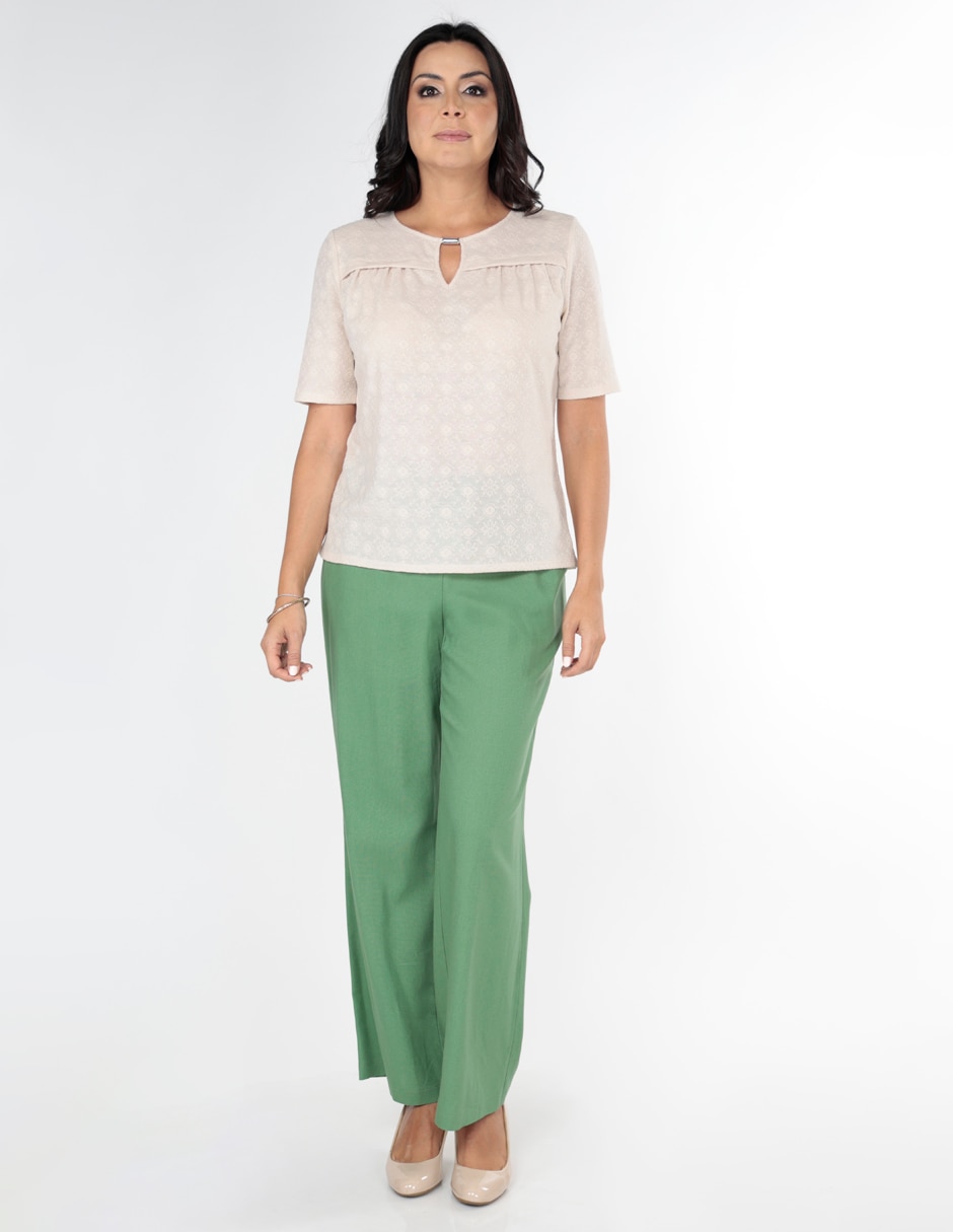 Blusa manga corta para mujer