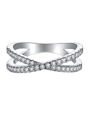 Anillo de infinito Gen de plata zirconia brillante Anillo de infinito Gen de plata zirconia brillante