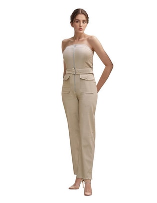 Jumpsuit de gabardina para mujer
