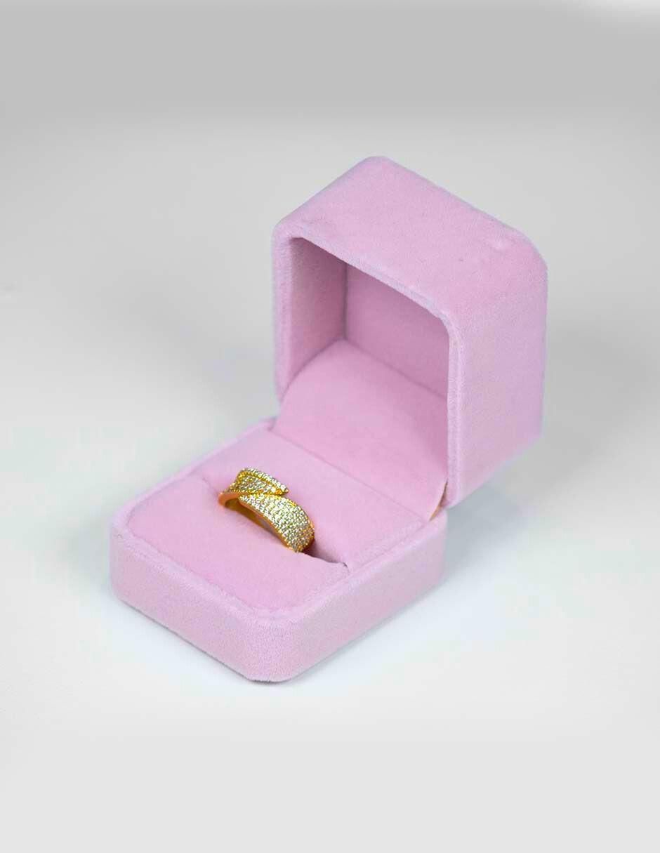 Anillo Daniela 14 k zirconia baño de oro 2