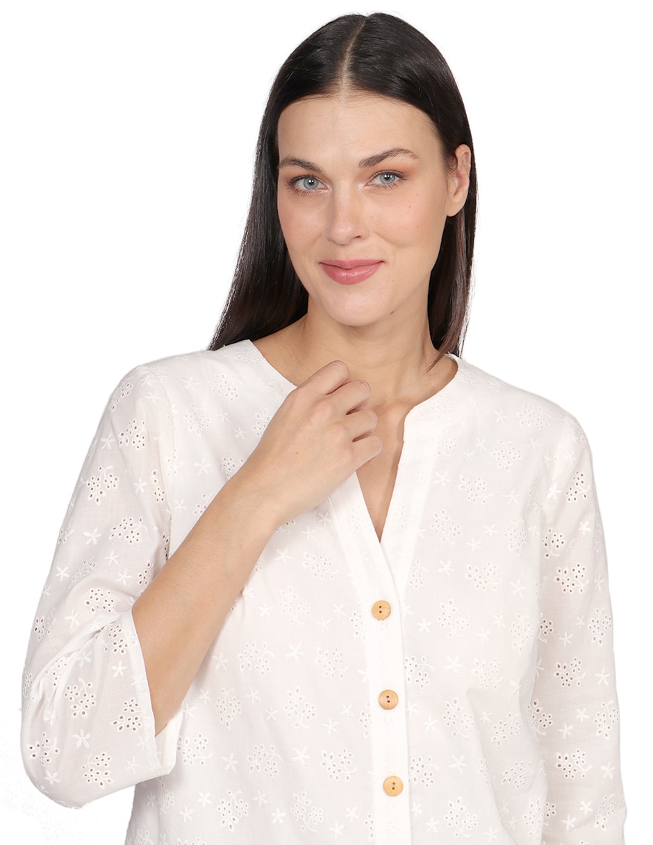 Blusa Morethanangels manga larga para mujer