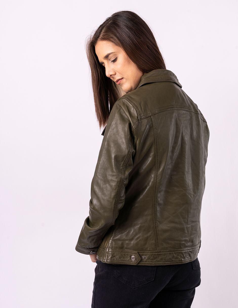 Chamarra impermeable de piel para mujer 5