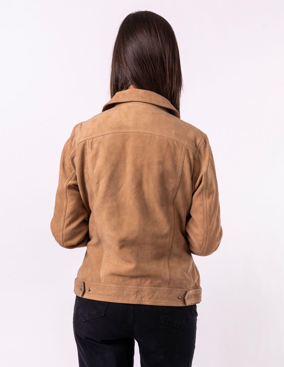 Chamarra impermeable de piel para mujer 6